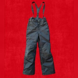 Kids Black Snow Pants Size 10 Ski Pants With Suspenders Mountain Warehouse